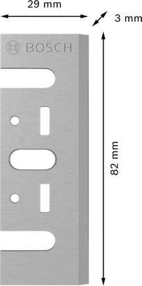 Faca de plaina Bosch PRO 82x29x3 mm para aplainamento suave.